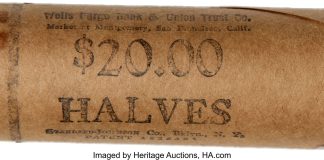 Coin Collection Discovered in Garage Tops $987,000 at Heritage Auctions 1945 Wells Fargo Original BU Roll of Half Dollars