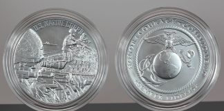 US Mint Sales: Marine 1 oz Silver Medal Enjoys Robust Sales CoinNews photo US Marine Corps 1 oz Silver Medals
