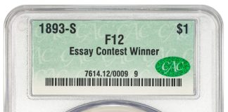 CAC Grading Service Goes Live on October 2 Example of a CAC-graded coin