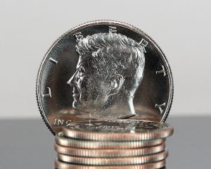 Kennedy half dollar and quarters