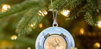 U.S. Mint 2023 Holiday Ornaments Showcase Native American Dollar U.S. Mint product image of their 2023 Ornament