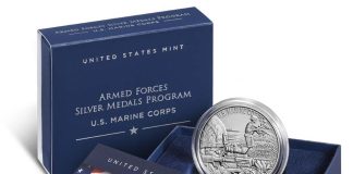 U.S. Marine Corps 1 Ounce Silver Medal Launch US Mint product image Marine Corps 1 Ounce Silver Medal