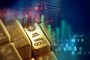 gold bars topping market graph Oct 20, 2023