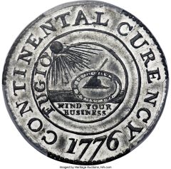1776 Continental Dollar, MS63