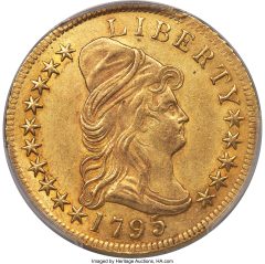 1795 $10 13 Leaves, BD-2, High R.4, MS61 PCGS. CAC
