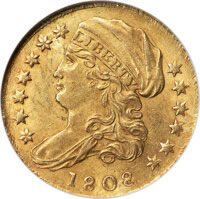 1808 Capped Bust Left Quarter Eagle, MS63