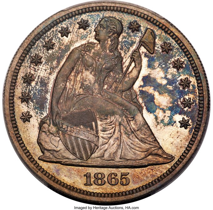 1865 With Motto Dollar in Silver