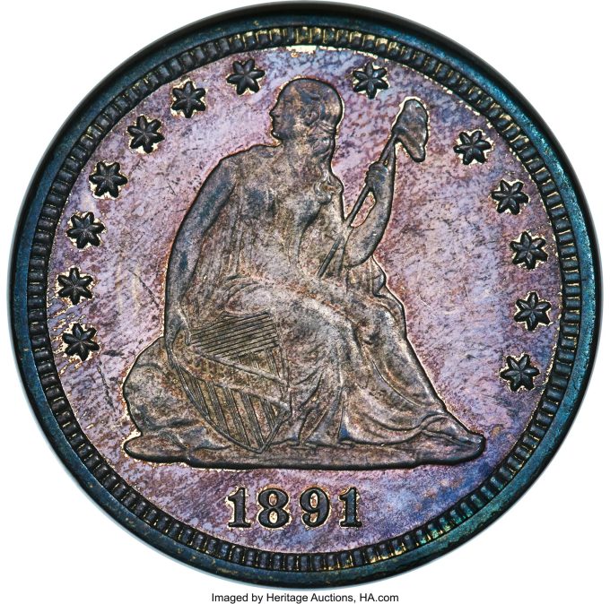 1891-O Quarter, SP65