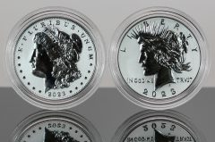 CoinNews photo 2023-S Reverse Proof Morgan and Peace Silver Dollars - Obverses