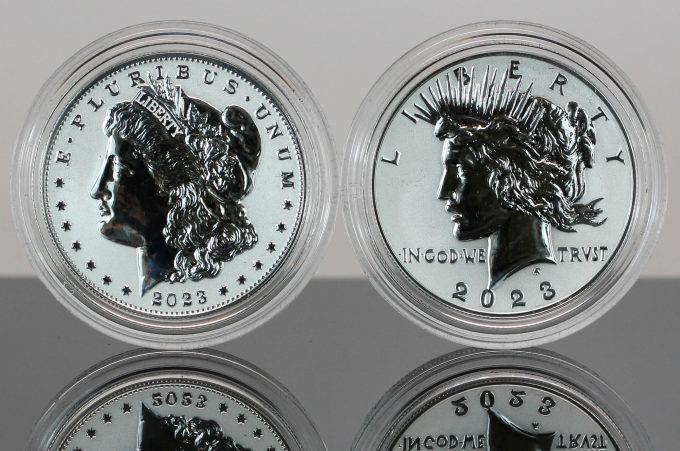 CoinNews photo 2023-S Reverse Proof Morgan and Peace Silver Dollars - Obverses