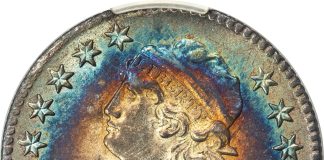Heritage’s Dec. 14-17 US Coins Auction Tops $5.65 Million, Led by 1815 Quarter 1815 B-1 Quarter Dollar, CACG-Certified MS67