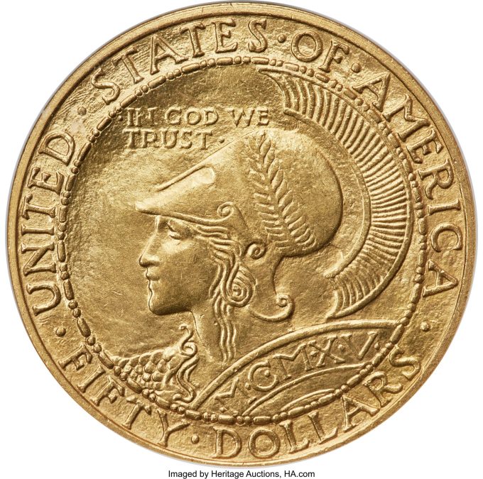 1915-S Panama-Pacific Fifty Dollar, MS63+