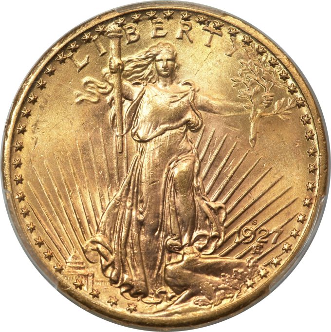 1927-S Saint-Gaudens Double Eagle, MS64