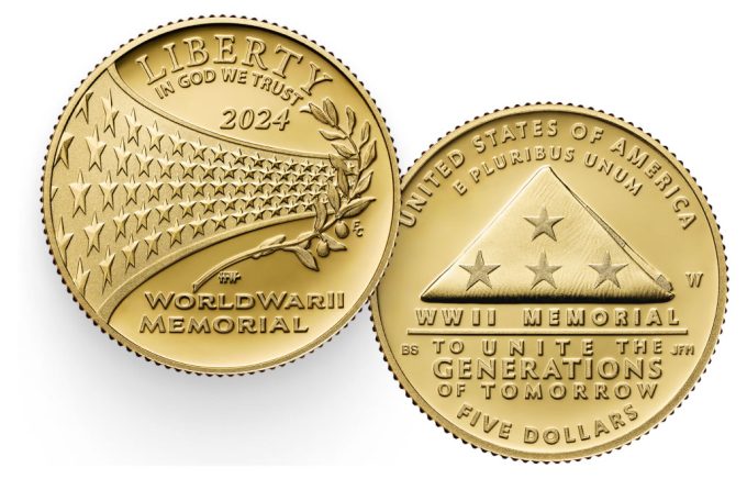 2024 Greatest Generation $5 Gold Coin - Obverse and Reverse