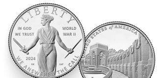 U.S. Mint Striking Ceremony for 2024 Greatest Generation Coins at Philadelphia 2024 Greatest Generation Half Dollar - Obverse and Reverse