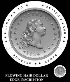 Flowing Hair Dollar – Edge Inscription