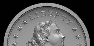 Designs for 2024 Flowing Hair Coin and Medal Get the Nod Flowing Hair Dollar Obverse - Original Design