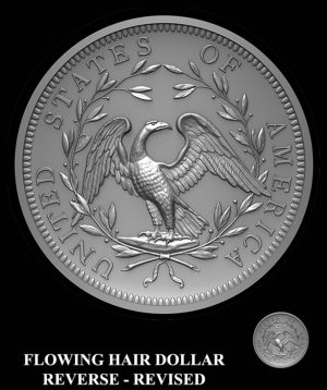 Flowing Hair Dollar Reverse - Revised Design