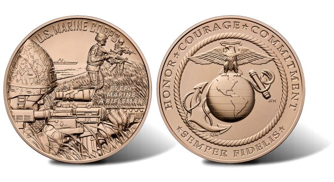 US Marine Corps Bronze Medal - Obverse and Reverse