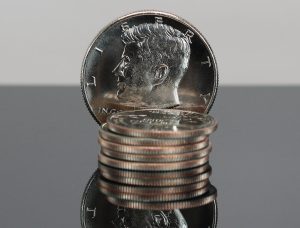 The U.S. Mint has struck 58 million Kennedy half dollars, the most since 1983.