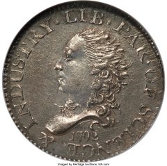 1792 Half Disme, MS62