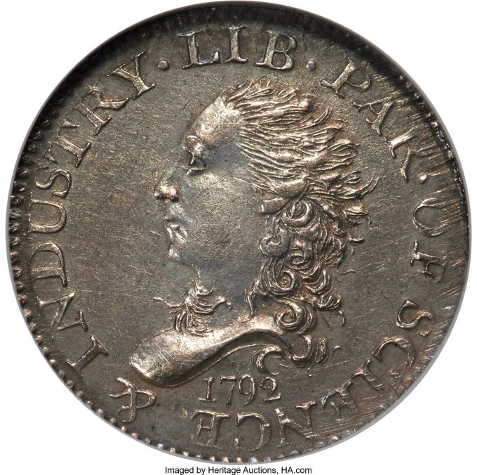 1792 Half Disme, MS62