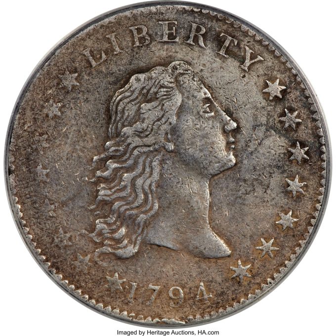 1794 B-1, BB-1 Silver Dollar, VF30