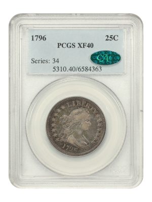 1796 25C PCGS/CAC XF40
