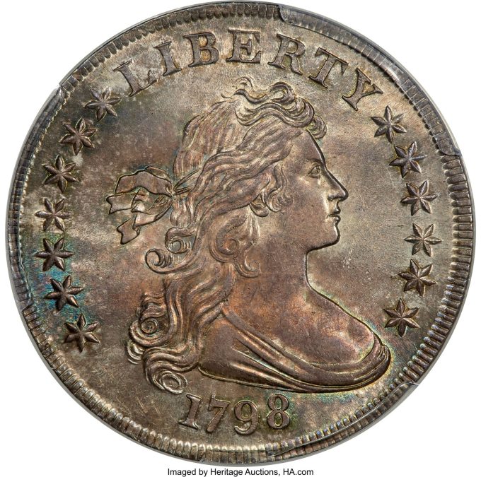 1798 B-27, BB-113 Silver Dollar, MS65