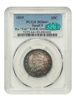 1819 25C Small 9 PCGSCAC MS64+