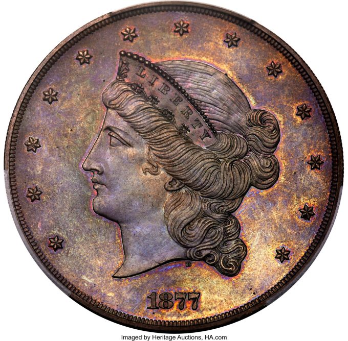 1877 Half Union, Judd-1549, PR67 Brown