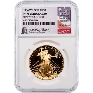 1986-W American Gold Eagle NGC PF70UCAM
