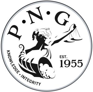 Professional Numismatists Guild logo - 2024
