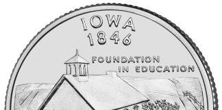 CSNS’ New State Showcase Program Starts with Iowa 2004 50 State Quarters Coin Iowa Uncirculated Reverse