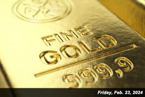 Gold registered a 1.3% weekly increase