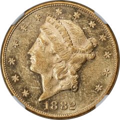1882 Double Eagle, Elusive AU58