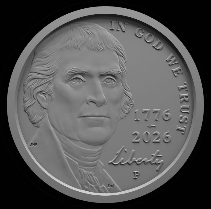 Recommended 2026 Semiquincentennial Jefferson nickel design