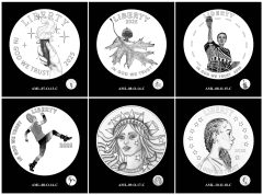 2025 American Liberty Gold Coin Candidate Designs - Obverses 13C-18C