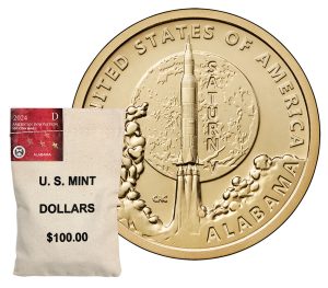 Bag of 2024-D American Innovation Dollars for Alabama