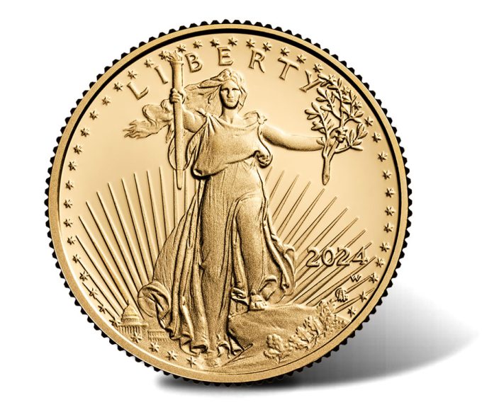 Image of obverse 2024-W $50 Proof American Gold Eagle