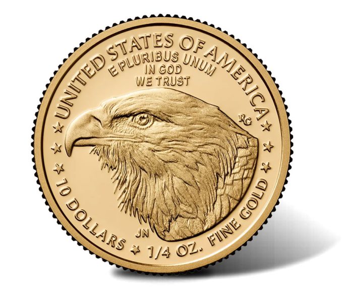 Image of reverse 2024-W $50 Proof American Gold Eagle