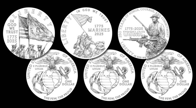 Recommended 2025 US Marine Corps 250th Anniversary Commemorative Coin Designs