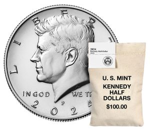 US Mint product image 2024 Kennedy Half Dollar and bag
