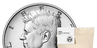 US Mint Sales: 2024 Kennedy Half Dollars Near 2.4 Million in Debut US Mint product image 2024 Kennedy Half Dollar and bag