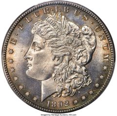 1892-S Morgan Dollar, MS64+