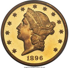 1896 $20 PR66 Deep Cameo PCGS. JD-1, Low R.5