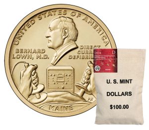 Bag of 2024-D American Innovation Dollars for Maine