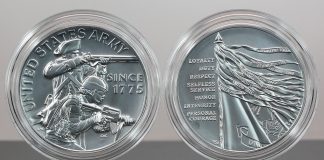 US Mint Sales: Army 1 oz Silver Medal Debuts CoinNews photo US Army 1 Silver Medal