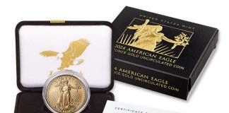 2024-W $50 Uncirculated American Gold Eagle Launches US Mint product image 2024-W Uncirculated American Gold Eagle
