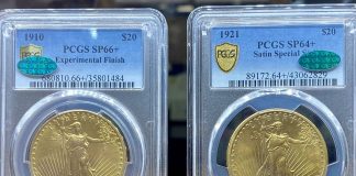 Rare Double Eagles Make Encore Return to 2024 ANA Convention 1910 Experimental Finish and 1921 Satin Finish Saints
